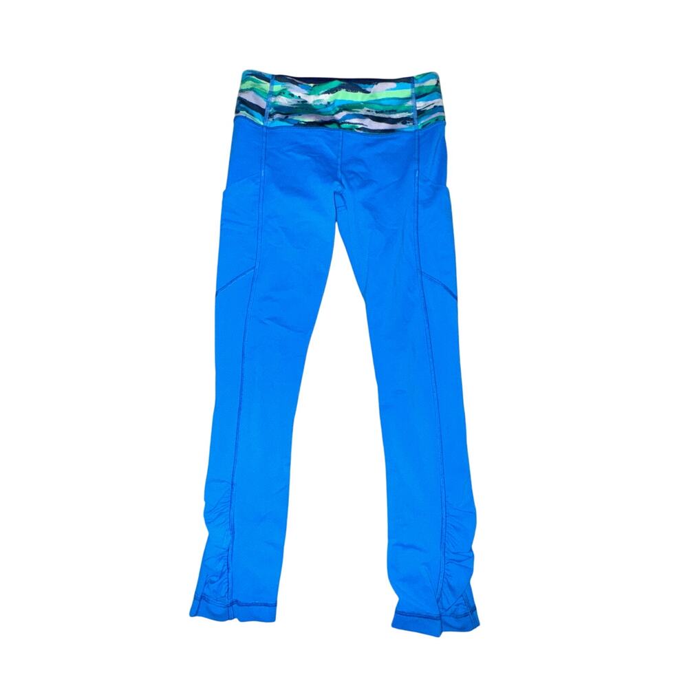 Lululemon Speed Crop Women's Size 4 Hero Blue Seven Wonders Multi Luxtreme